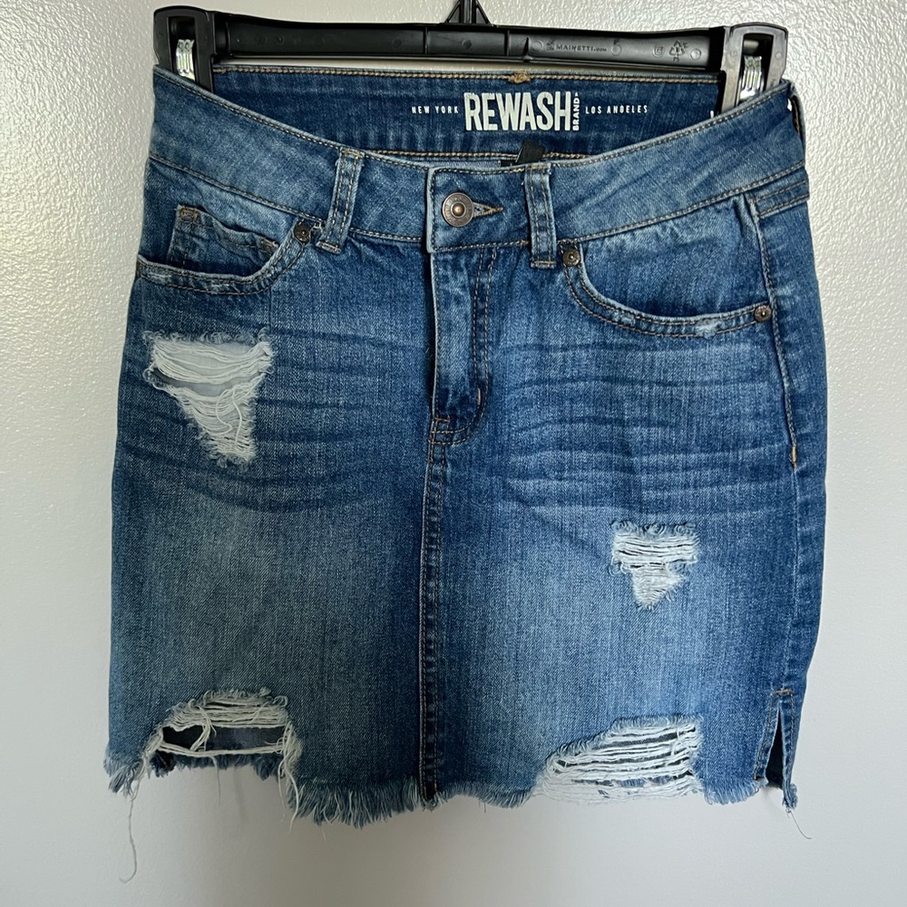 Rewash Brand Vintage Reunion Denim Skirt